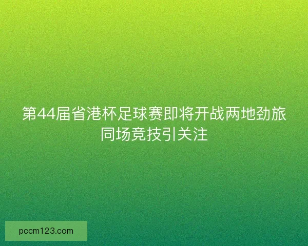 第44届省港杯足球赛即将开战两地劲旅同场竞技引关注